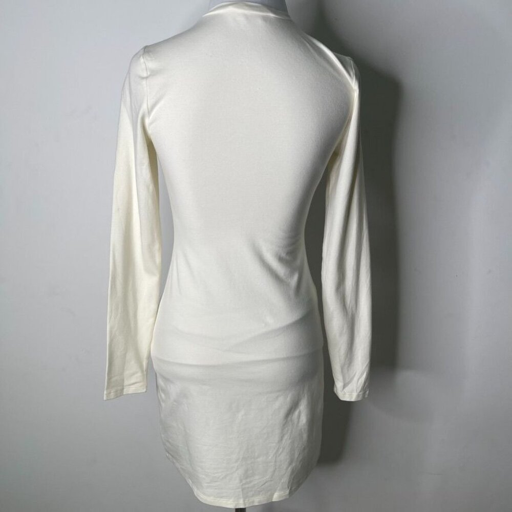 Reformation Cream Long-Sleeve Mini Dress - Picture 12 of 15